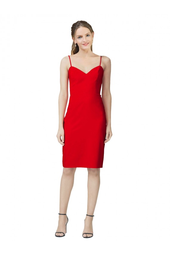 Stretch Crepe Sheath Sheath Sleeveless Red Formal Evening Gown / Prom Dress / Bridesmaid Dress Cairns