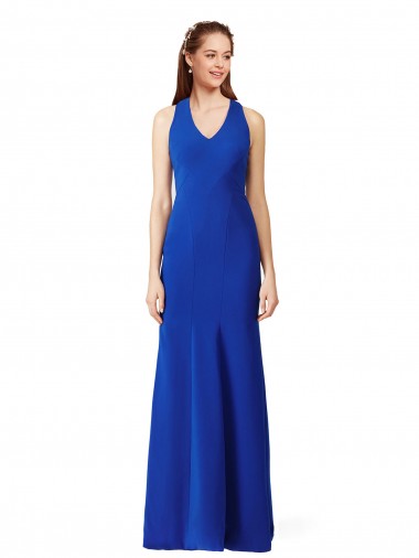 Stretch Crepe Mermaid Long Sleeveless Formal Evening Gown / Prom Dress / Bridesmaid Dress Cairns
