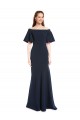 Stretch Crepe Mermaid Short Sleeves Long Bridesmaid Dress / Formal Dress Cairns