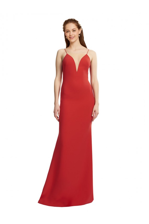 Stretch Crepe Mermaid Long Sleeveless Open Back Formal Evening Gown / Prom Dress / Bridesmaid Dress Cairns