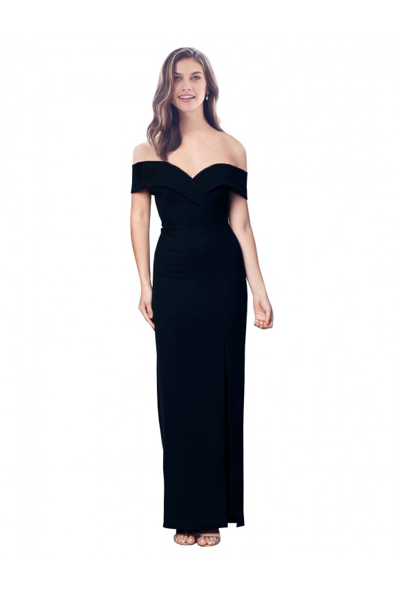 Stretch Crepe Mermaid Mermaid Sleeveless Black Formal Dress / Bridesmaid Dress Cairns