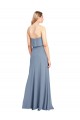 Stretch Crepe Sheath Long Sleeveless Smoke Blue Formal Dress / Bridesmaid Dress Cairns