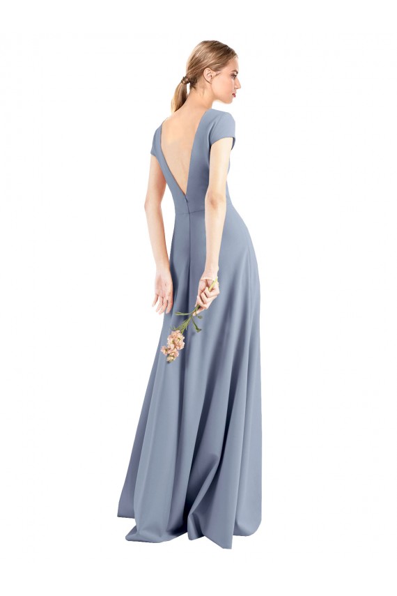 Stretch Crepe Sheath Long Cap Sleeves Prom Dress / Bridesmaid Dress Cairns