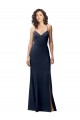 Stretch Crepe Sheath Long Sleeveless Criss Cross Back Formal Evening Gown / Prom Dress / Bridesmaid Dress Cairns