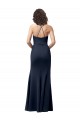 Stretch Crepe Sheath Long Sleeveless Criss Cross Back Formal Evening Gown / Prom Dress / Bridesmaid Dress Cairns