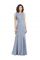 Stretch Crepe Sheath Long Sleeveless Open Back Bridesmaid Dress Cairns
