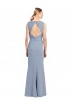 Stretch Crepe Sheath Long Sleeveless Open Back Bridesmaid Dress Cairns
