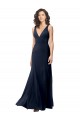 Stretch Crepe A-Line Sleeveless Dark Navy Formal Dress / Bridesmaid Dress Cairns
