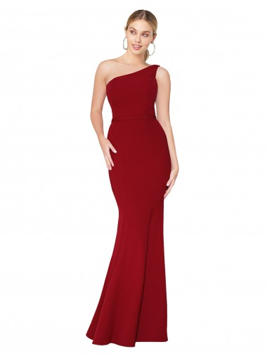 Stretch Crepe Mermaid Mermaid Sleeveless Burgundy Formal Evening Gown / Prom Dress / Bridesmaid Dress Cairns