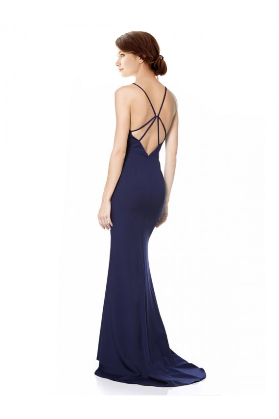 Stretch Crepe Mermaid Long Sleeveless Criss Cross Open Back Formal Evening Gown / Prom Dress / Bridesmaid Dress Cairns