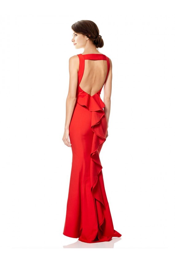 Stretch Crepe Mermaid Long Sleeveless Open Back Bridesmaid Dress / Evening Gowns Cairns