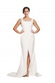 Stretch Crepe Sheath Sweep Train Sleeveless Low Back Semi Formal Evening Dress / Prom Dress / Bridesmaid Dress Cairns