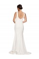 Stretch Crepe Sheath Sweep Train Sleeveless Low Back Semi Formal Evening Dress / Prom Dress / Bridesmaid Dress Cairns