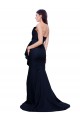 Stretch Crepe Sheath Sweep Train Sleeveless Low Back Dark Navy Prom Dresses Cairns