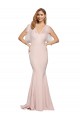 Stretch Crepe & Tulle Sheath Long Sleeveless Low Back Formal Dress / Bridesmaid Dress Cairns