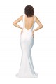 Stretch Crepe Sheath Long Sleeveless High Neck Low Back Prom Dresses Cairns