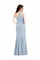 Stretch Crepe Trumpet Trumpet Sleeveless Light Sky Blue Formal Dress / Bridesmaid Dress Cairns