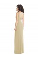 Stretch Crepe Trumpet Long Sleeveless Low Back Champagne Prom Dresses Cairns