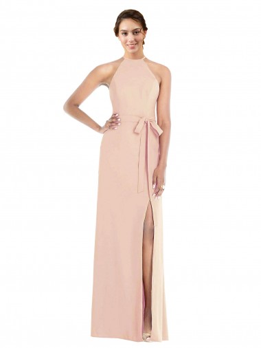 Stretch Crepe Trumpet Long Sleeveless Criss Cross Back Formal Evening Gown / Prom Dress / Bridesmaid Dress Cairns