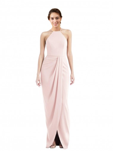 Stretch Crepe Long Sleeveless Semi Formal Evening Dress / Prom Dress / Bridesmaid Dress Cairns