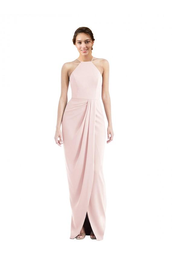 Stretch Crepe Long Sleeveless Semi Formal Evening Dress / Prom Dress / Bridesmaid Dress Cairns