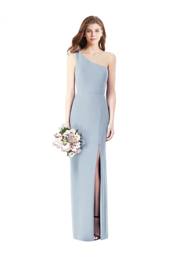 Stretch Crepe Trumpet Long Sleeveless Light Sky Blue Semi Formal Evening Dress / Prom Dress / Bridesmaid Dress Cairns