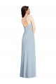 Stretch Crepe A-Line Long Sleeveless Low Back Front Slit Prom Dresses Cairns