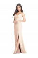Stretch Crepe Trumpet Long Sleeveless Front Slit Prom Dresses Cairns