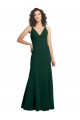 Stretch Crepe A-Line Long Sleeveless V-Neck V-Back Prom Dresses Cairns