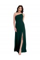 Stretch Crepe A-Line Long Sleeveless Open Back High Side Slit Prom Dresses Cairns