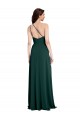 Stretch Crepe A-Line Long Sleeveless Open Back High Side Slit Prom Dresses Cairns