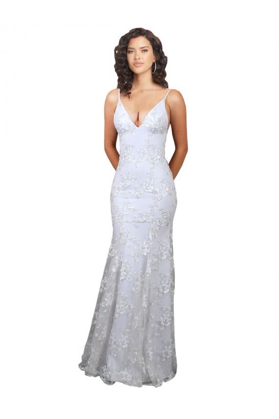 Stretch Crepe & Sequin Tulle Mermaid Long Sleeveless Backless Formal Evening Gown / Prom Dress / Bridesmaid Dress Cairns