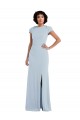 Stretch Crepe Trumpet Long Cap Sleeves Keyhole Back Semi Formal Evening Dress / Bridesmaid Dress Cairns