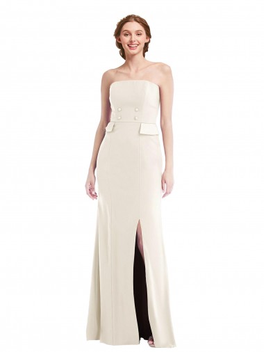Stretch Crepe Trumpet Long Sleeveless Ivory Semi Formal Evening Dress / Prom Dress / Bridesmaid Dress Cairns