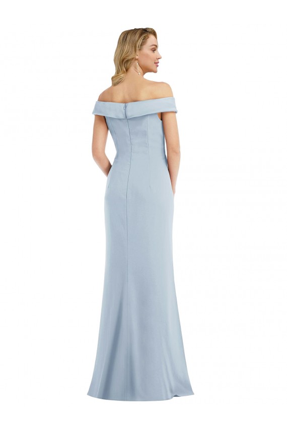 Stretch Crepe Trumpet Long Light Sky Blue Semi Formal Evening Dress / Prom Dress / Bridesmaid Dress Cairns