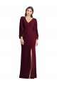 Stretch Crepe Trumpet Long Puff Sleeves Semi Formal Evening Dress / Prom Dress / Bridesmaid Dress Cairns