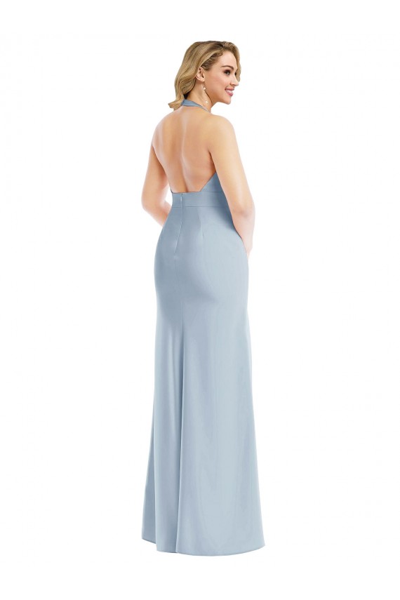 Stretch Crepe Trumpet Long Sleeveless Open Back Bridesmaid Dress / Evening Dress Cairns