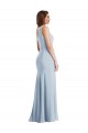 Stretch Crepe Trumpet Long Sleeveless Light Sky Blue Prom Dresses Cairns