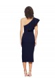 Stretch Crepe Sheath Midi Length Sleeveless Dark Navy Prom Dresses Cairns
