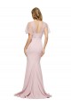 Stretch Crepe & Tulle Sheath Short Sleeves Long Low Back Formal Evening Gown / Prom Dress / Bridesmaid Dress Cairns