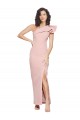 Stretch Crepe Sheath Long Sleeveless One Shoulder Prom Dresses Cairns
