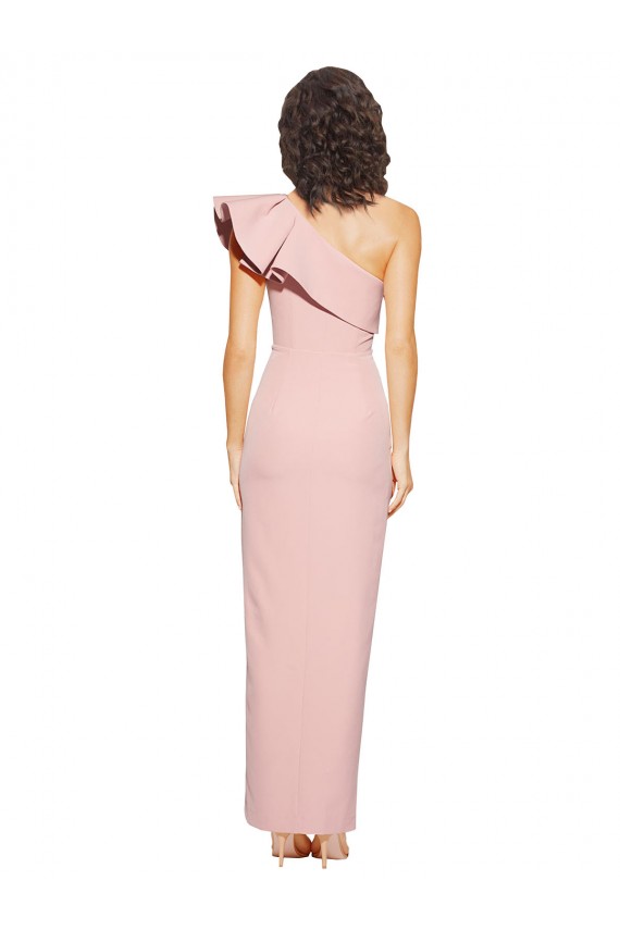 Stretch Crepe Sheath Long Sleeveless One Shoulder Prom Dresses Cairns