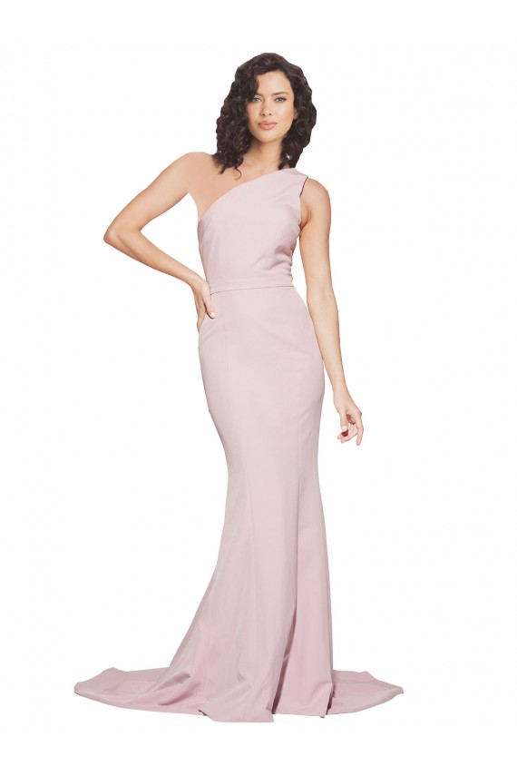 Stretch Crepe Sheath Sweep Train Sleeveless Side Slit Prom Dresses Cairns