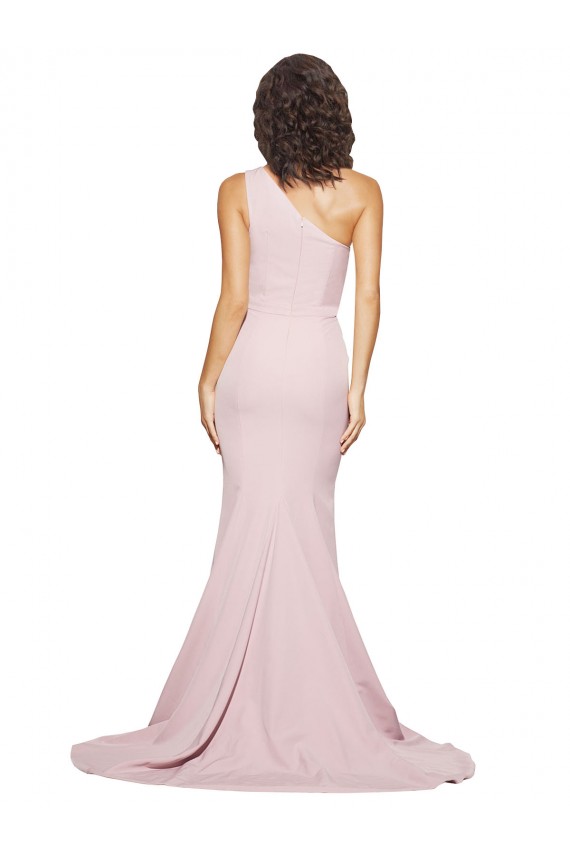 Stretch Crepe Sheath Sweep Train Sleeveless Side Slit Prom Dresses Cairns