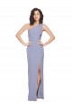 Stretch Crepe Sheath Long Sleeveless Side Slit Prom Dresses Cairns
