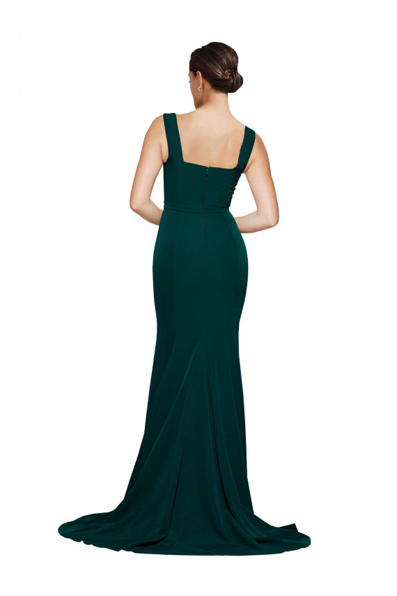 Stretch Crepe Sheath Sweep Train Sleeveless Semi Formal Evening Dress / Prom Dress / Bridesmaid Dress Cairns