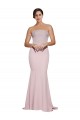 Stretch Crepe Sheath Sweep Train Sleeveless Low Back Mauve Prom Dresses Cairns