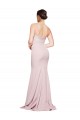 Stretch Crepe Sheath Sweep Train Sleeveless Low Back Mauve Prom Dresses Cairns