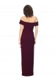 Stretch Crepe Sheath Long Sleeveless Low Back Burgundy Gold Prom Dresses Cairns