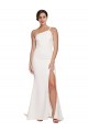 Stretch Crepe Sheath Sweep Train Sleeveless Ivory Prom Dresses Cairns